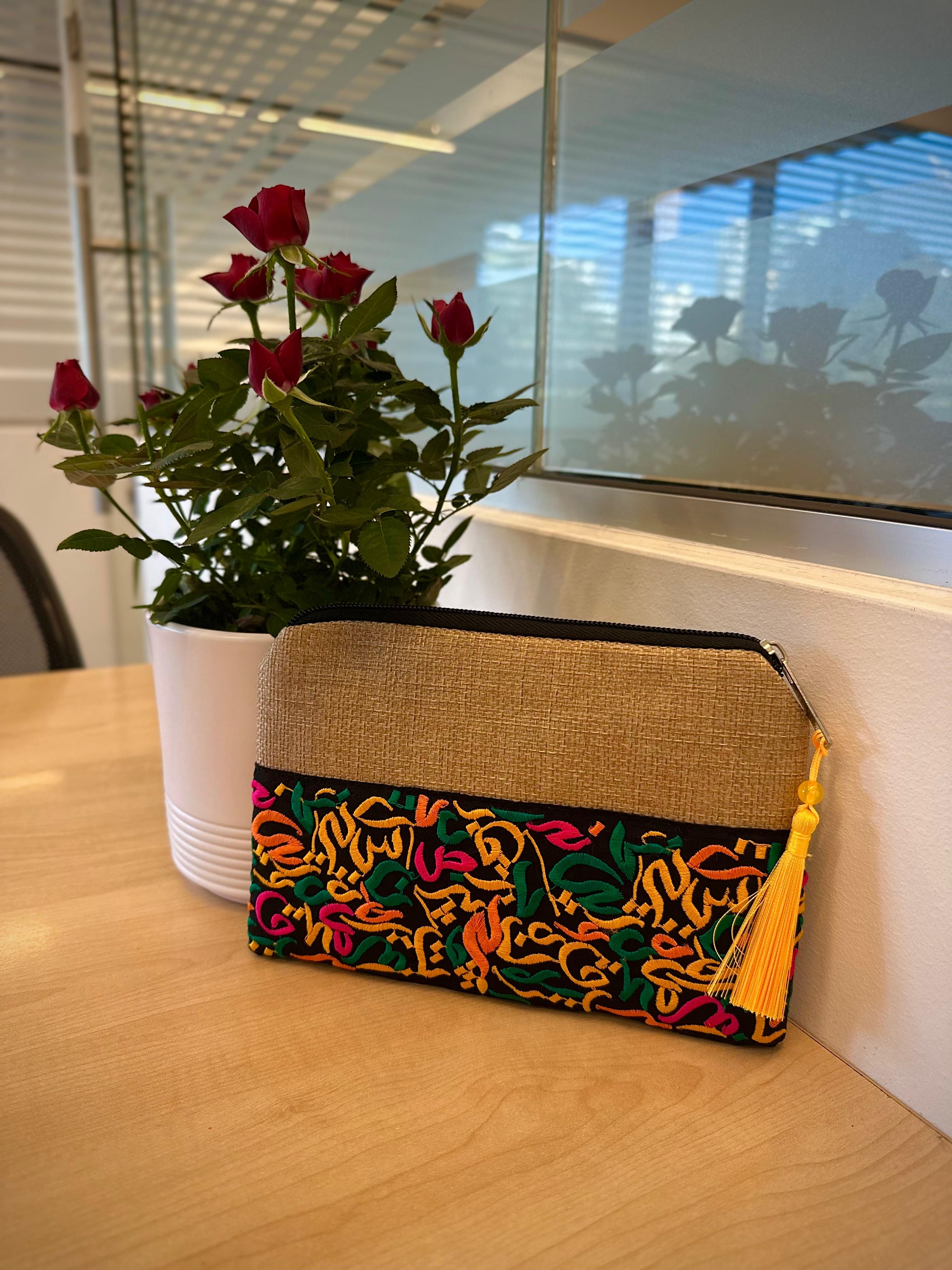 Handmade Calligraphy Clutch